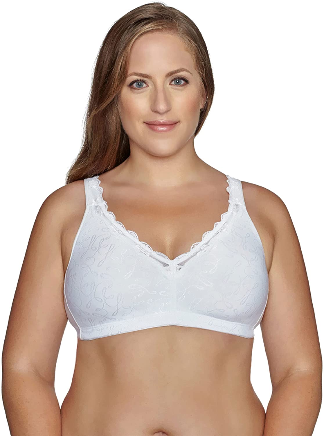 Price:$18.20 Form FULLY #51062048 Lightly Lined Full-Coverage Comfort Bra, Jacquard Lace, Wire-Free at Amazon Women’s Clothing store