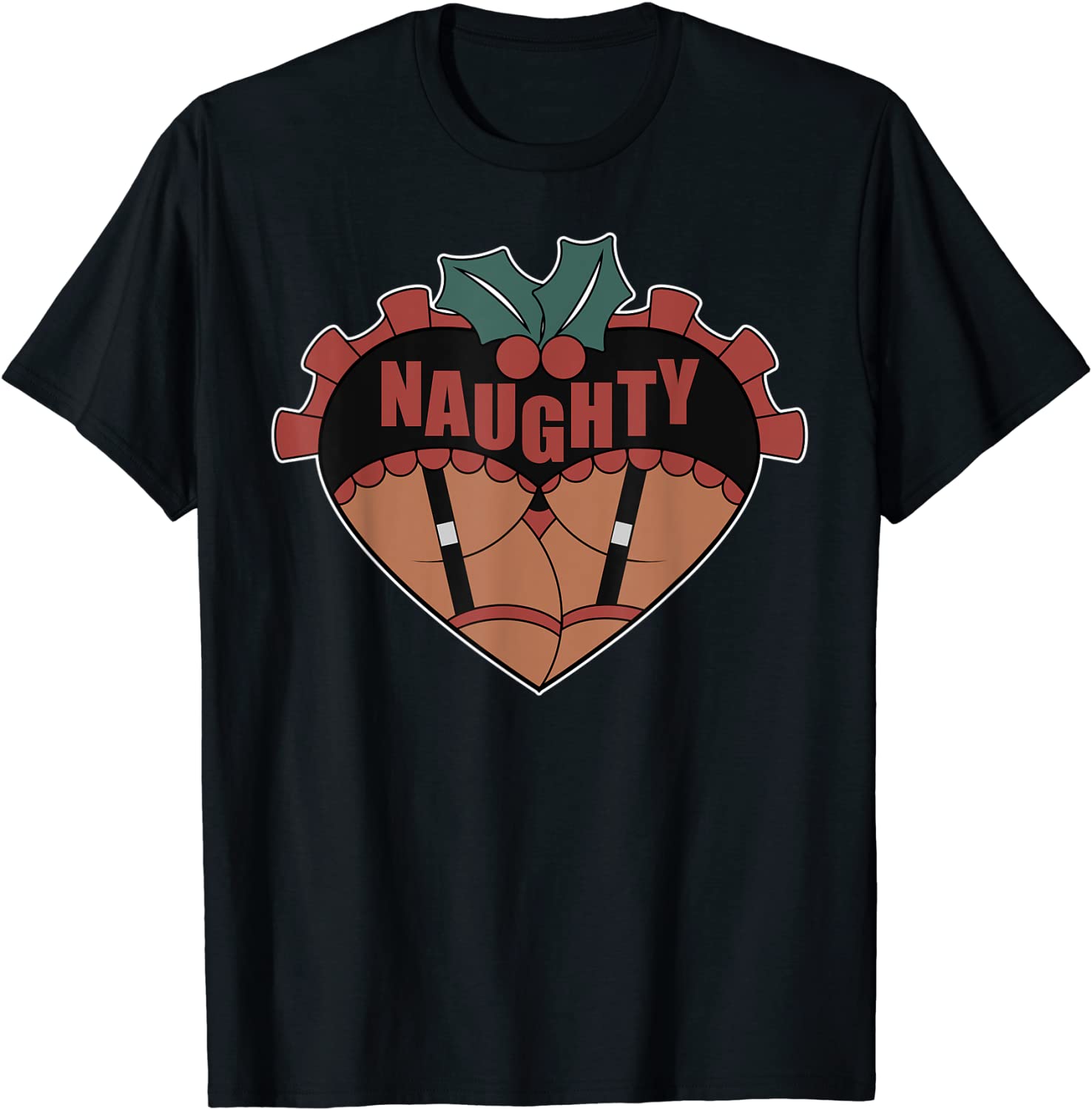 Price:$14.99 Christmas Lingerie Naughty Christmas Pajamas Kinky T-Shirt : Clothing, Shoes & Jewelry