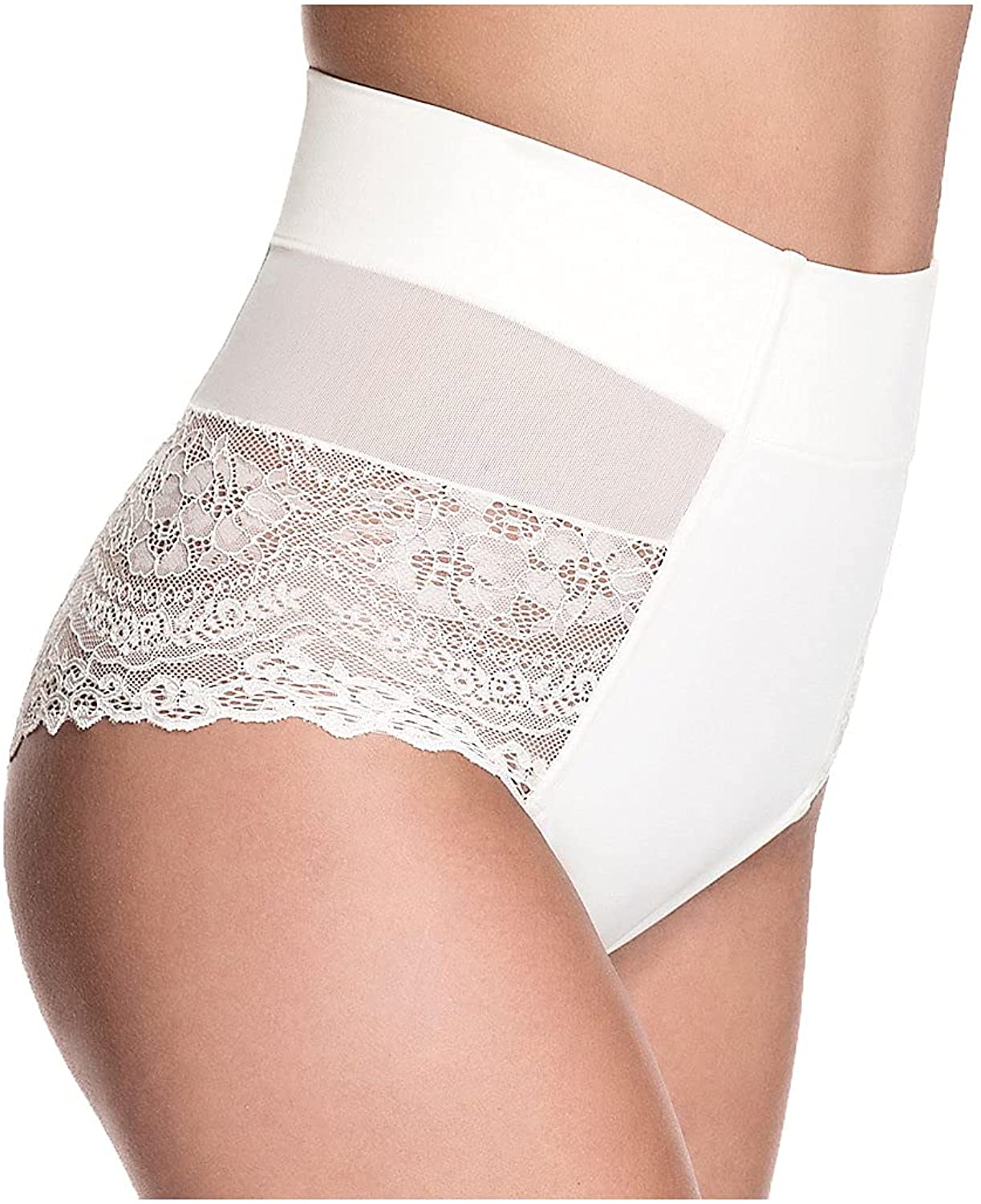 Price:$40.75 - Brazilian Flair, Women's Shaping Mid Waist Lace Panties at Amazon Women’s Clothing store