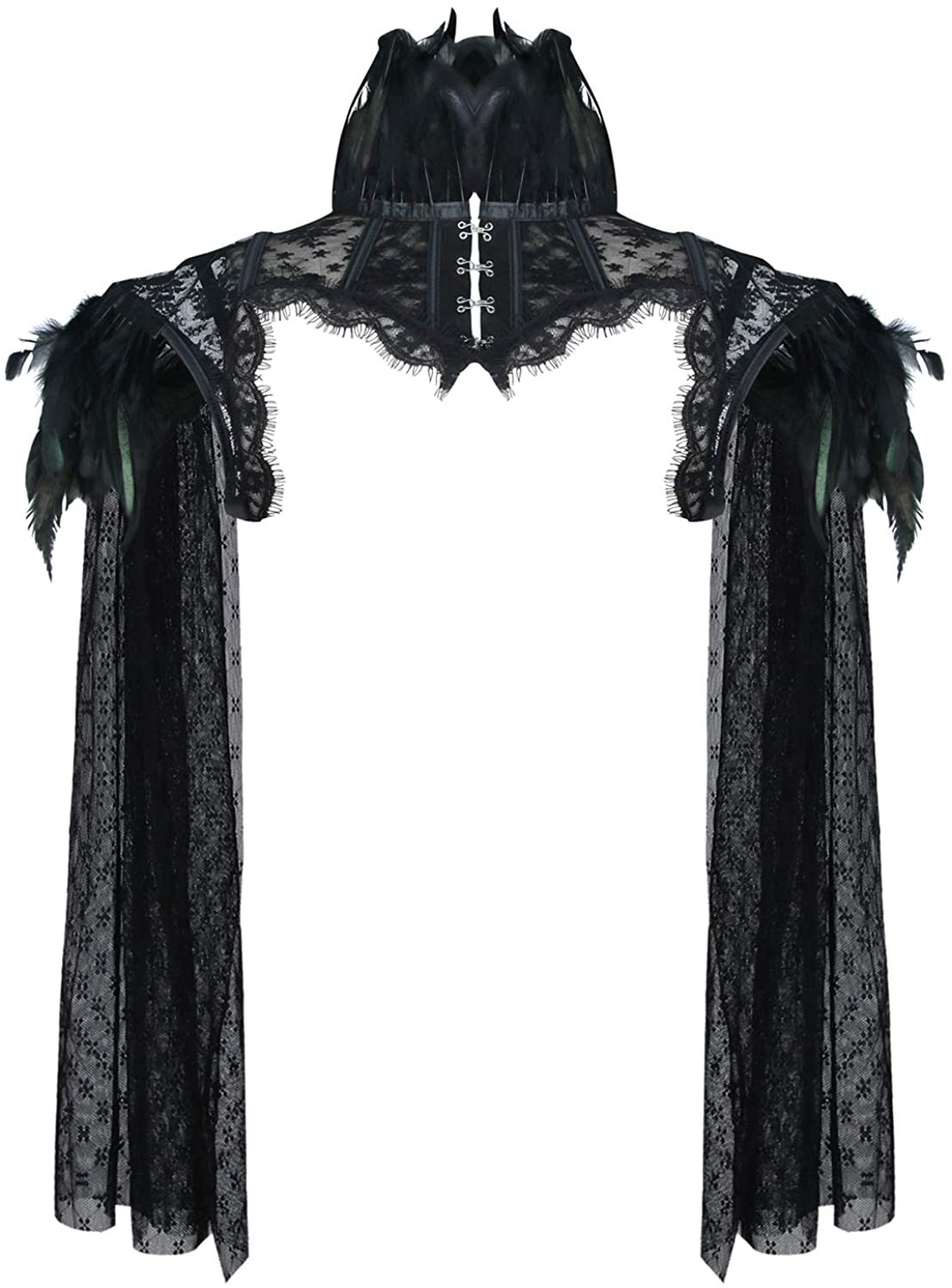 Price:$28.99 Women's Steampunk Gothic Accessories Lace Feather Bolero Jacket Shrug at Amazon Women’s Clothing store