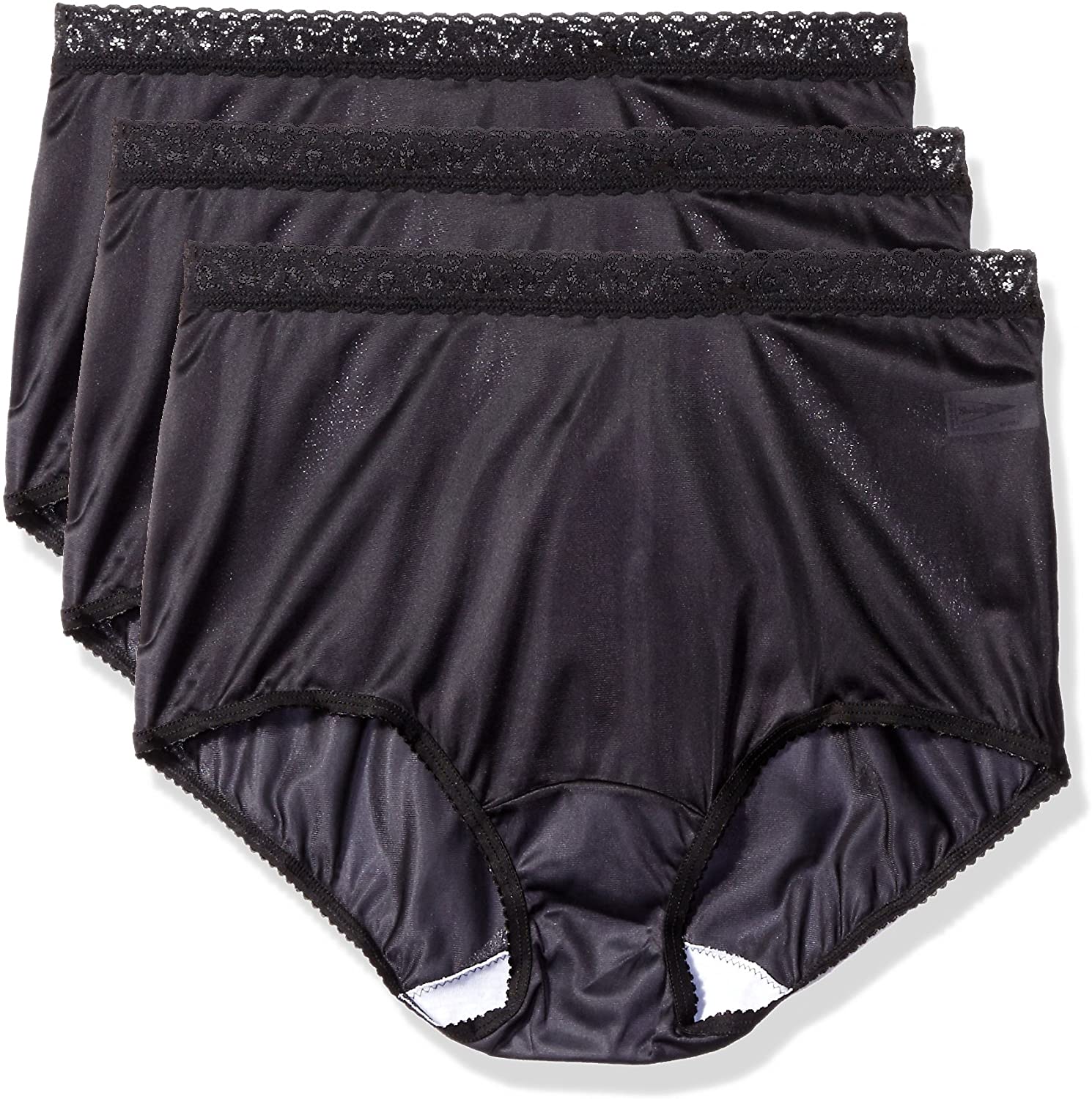 Price:$13.50 Women's Panties-Low Rise Nylon Brief (3 Pack) at Amazon Women’s Clothing store