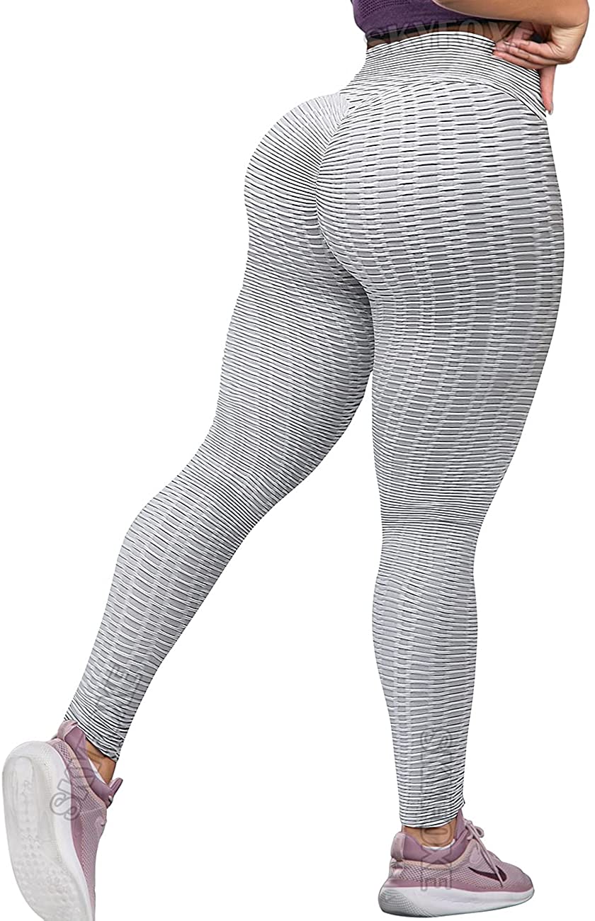 Price:$3.99 Butt Lifting Anti Cellulite Sexy Leggings for Women High Waisted Yoga Pants Workout Tummy Control Sport Tights at Amazon Women’s Clothing store