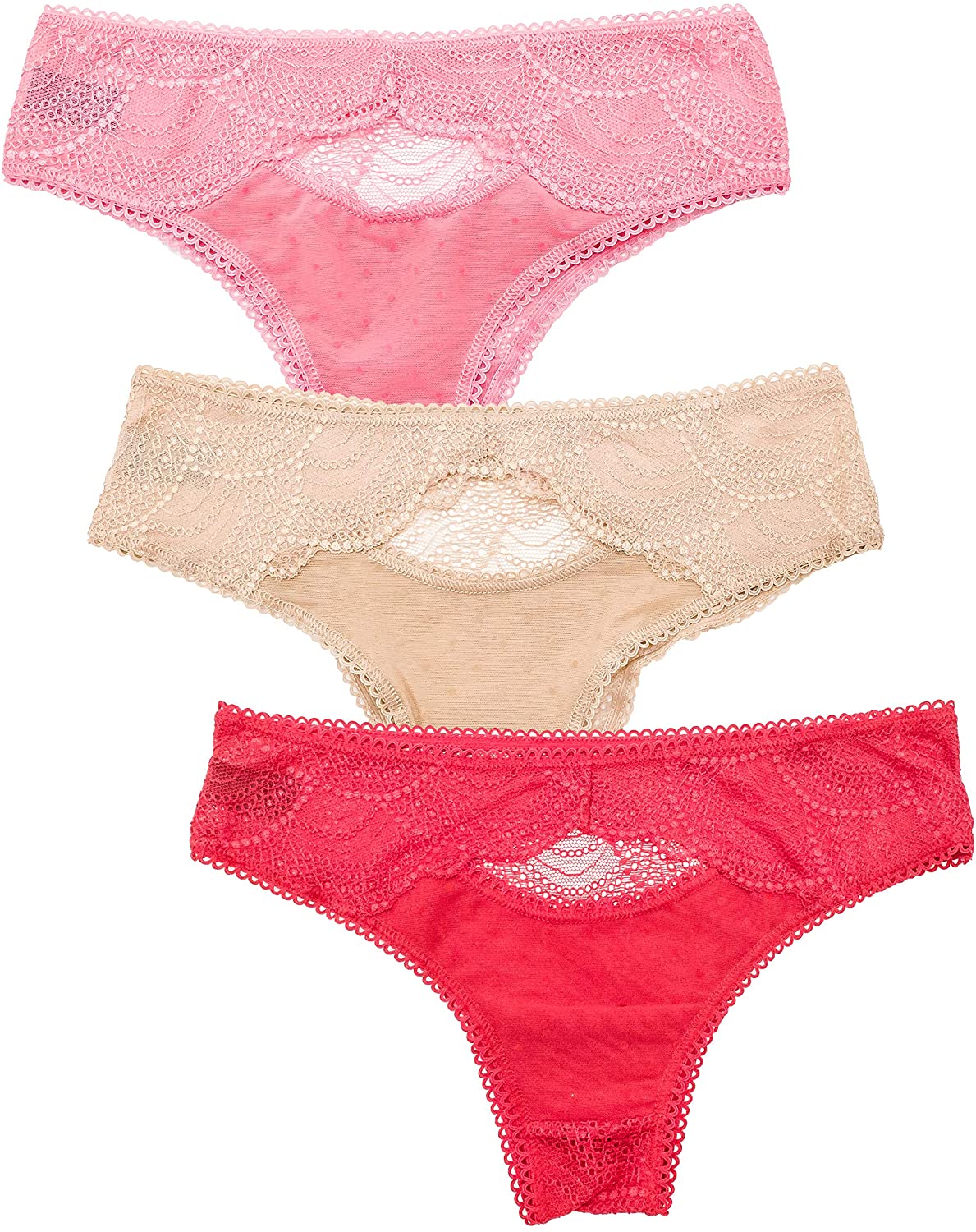 Price:$14.99 Panties for Women Lace Front Keyhole Underwear Small - 3X Plus Size 3 Pack at Amazon Women’s Clothing store