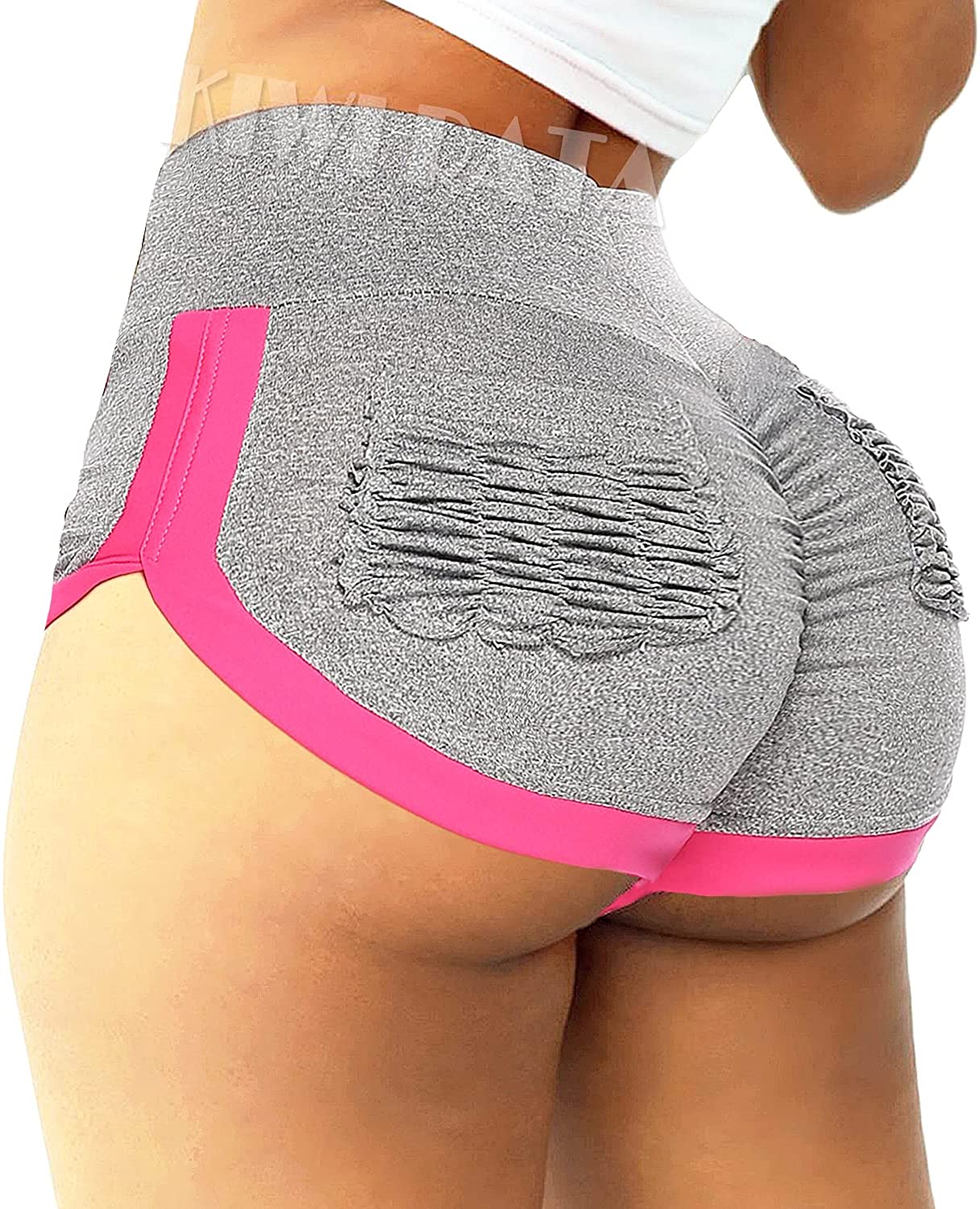 Price:$6.99 RATA Womens Butt Lifting Sexy Yoga Shorts High Waist Elastic Active Hot Pants Ruched Sports Gym Clubwear Beach Outfit at Amazon Women’s Clothing store