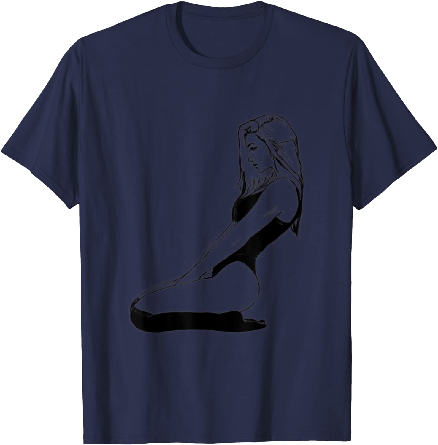 Price:$15.99 women's kneeling in underwear shirt motif over-the-knee lingerie T-Shirt : Clothing, Shoes & Jewelry