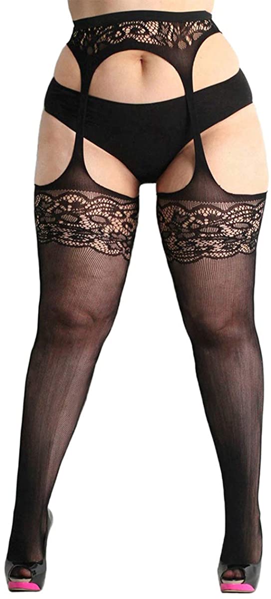 Price:$5.80 Womens fishnet tights Plus Size Lace Suspender Pantyhose Stocking: Clothing, Shoes & Jewelry
