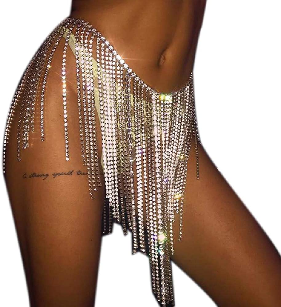 Price:$22.85 Women Rhinestone Body Chain Jewelry Sexy Chain Skirt Body Chains for Women (Rose Gold Skirt) : Clothing, Shoes & Jewelry