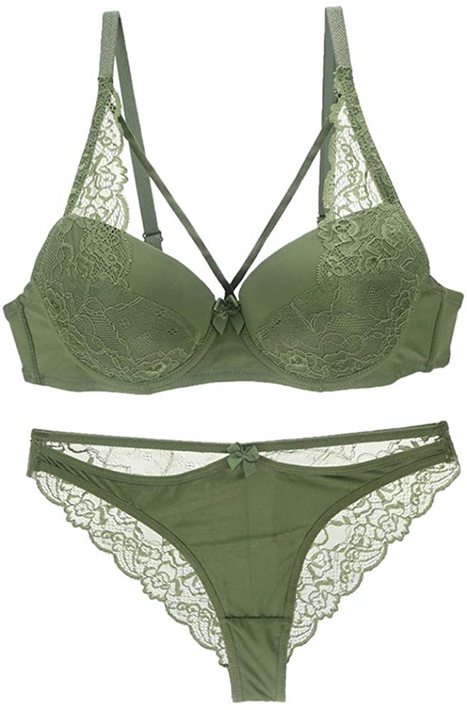 Price:$10.87 Women's Lightly Padded Eyelash Lace Bra and Panty Set at Amazon Women’s Clothing store
