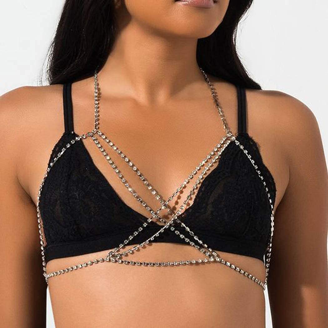 Price:$9.66 Crystal Body Chain Rhinestone Body Chains Nightclub Party Body Jewelry Accessory for Women and Girls : Clothing, Shoes & Jewelry