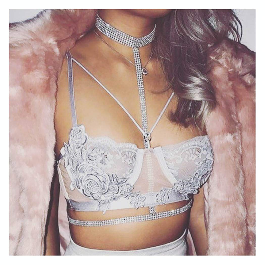 Price:$14.45 Body Chain Bling Rhinestone Nightclub Belly Button Chains Jewelry Sexy Body Accessories for Women and Girls (Gold) : Clothing, Shoes & Jewelry