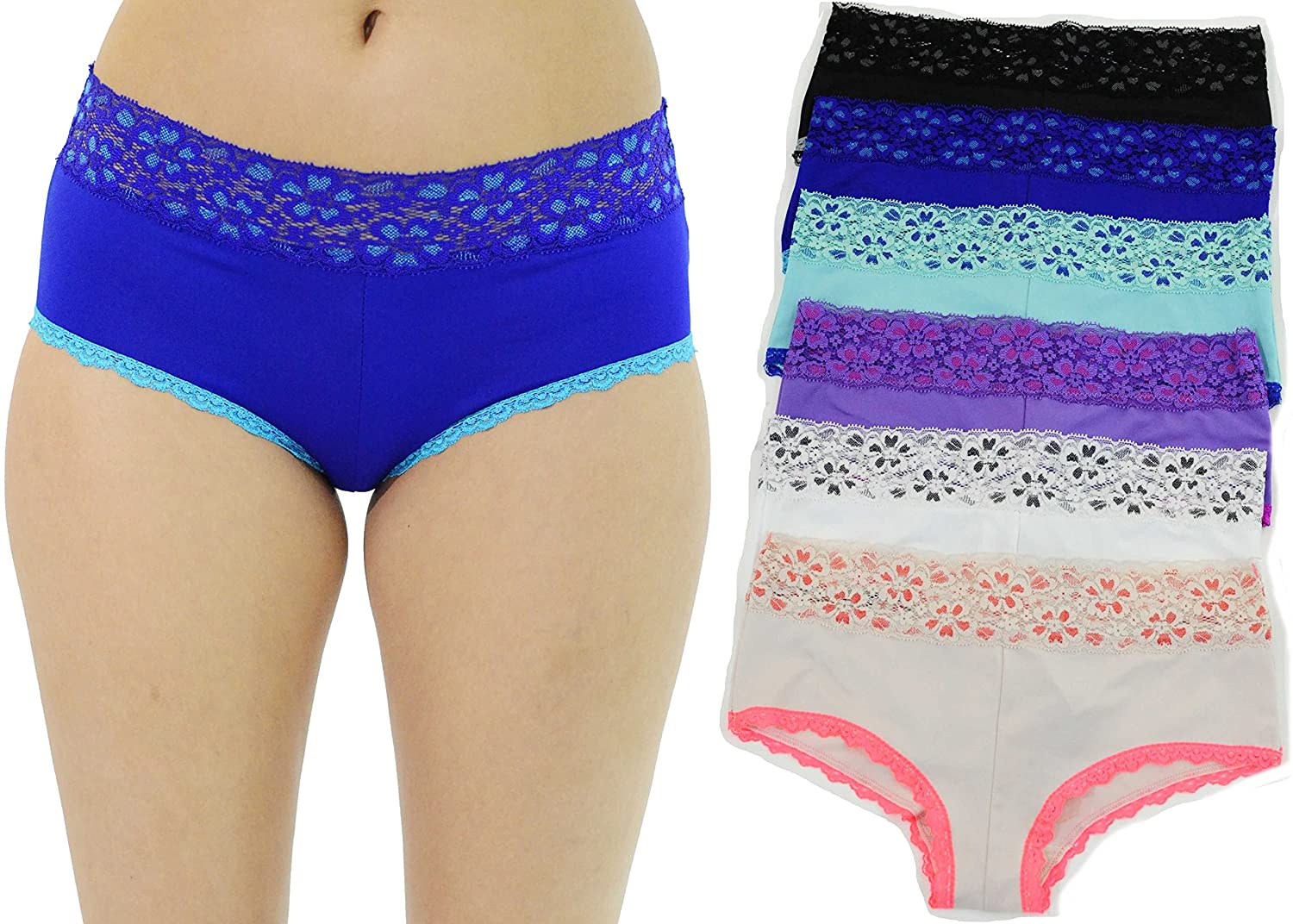 Price:$11.88 Intimates Boylegs Panties for Women (Pack of 6) at Amazon Women’s Clothing store