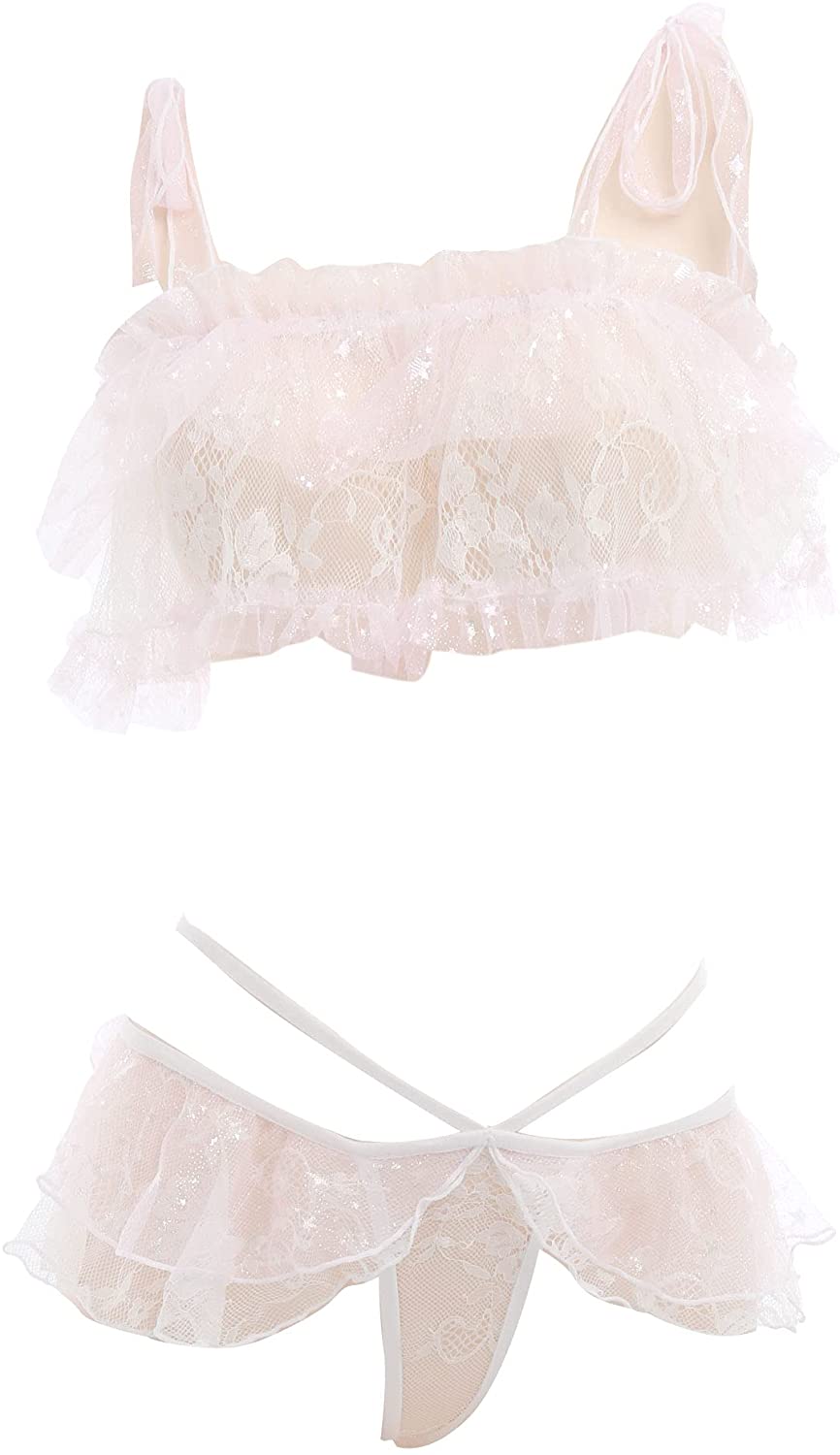 Price:$19.99 Women’s See-Through Two-Piece Bikini Set Lingerie with Blindfold and Stockings: Clothing, Shoes & Jewelry