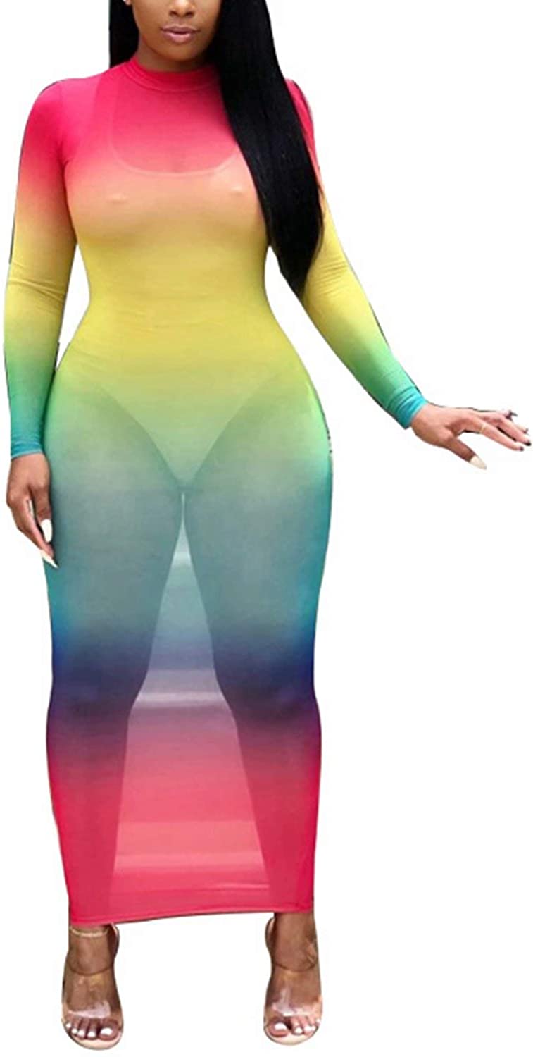 Price:$19.59 Women Long Sleeve Bodycon Dress - Sexy See Through Sheer Mesh Cover Up Ruched Dress Club Outfits at Amazon Women’s Clothing store