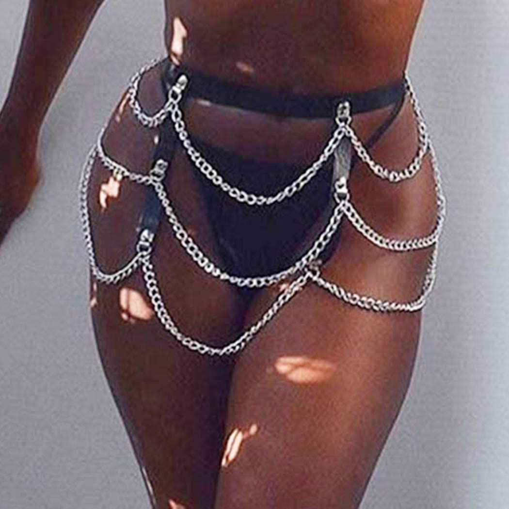 Price:$10.27 Sexy Leather Waist Harness Tassel Body Leather Belt Punk Waist Cage for Women at Amazon Women’s Clothing store