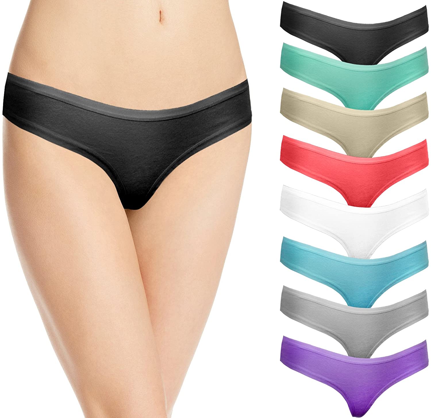Price:$9.99 Whisper Womens 8 Pack Thongs G-String Briefs : Clothing, Shoes & Jewelry