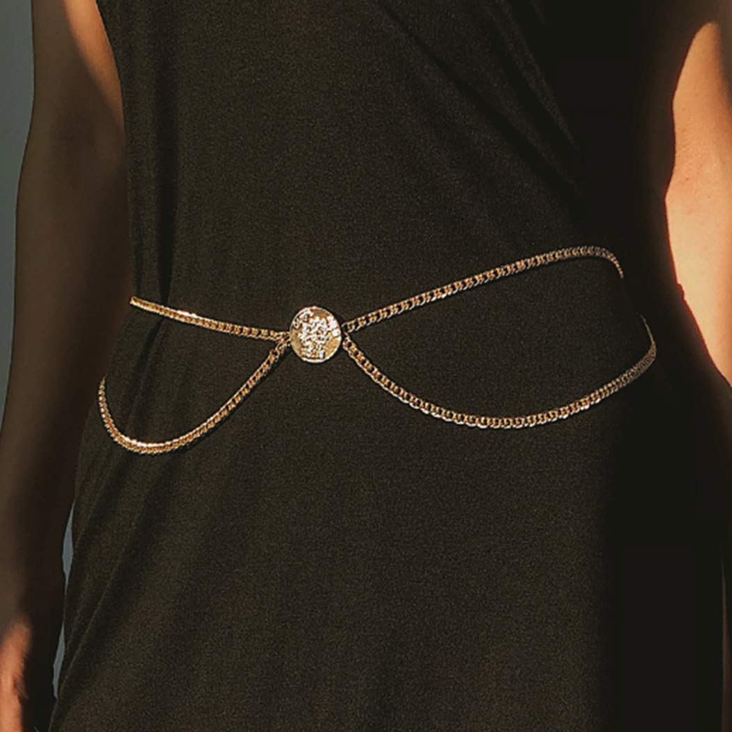 Price:$9.66 Boho Belly Chains Belts Gold Coin Waist Chain Bikini Beach Sexy Body Chain Jewerly for Women and Gilrs : Clothing, Shoes & Jewelry
