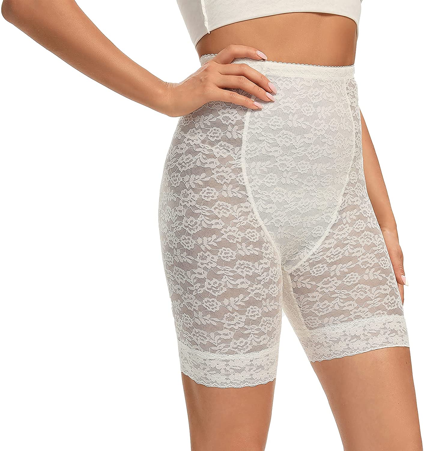 Price:$13.99 Undershorts Thigh Slimmers for Women Under Skirt Slip Shorts Shapewear at Amazon Women’s Clothing store