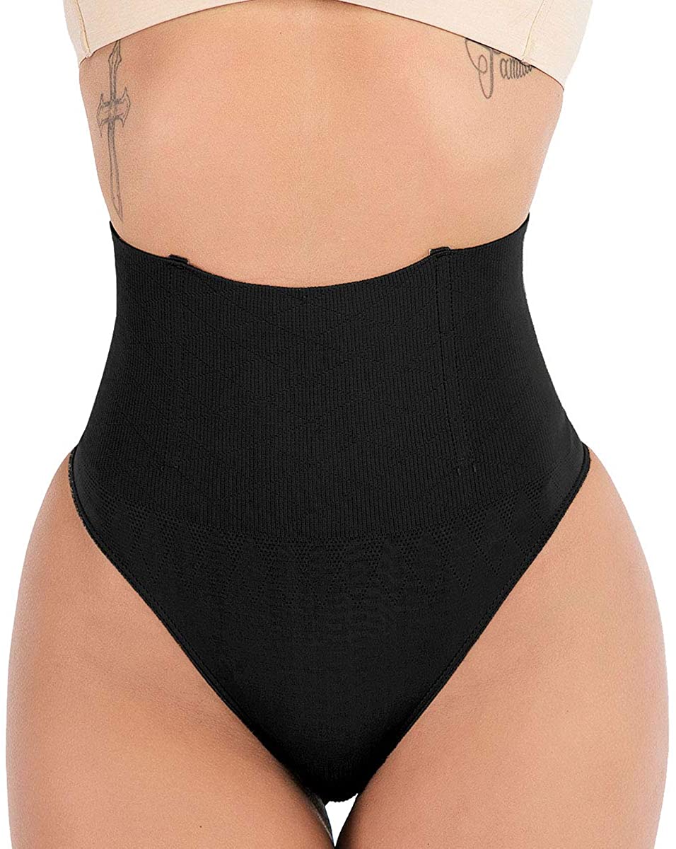 Price:$4.99 Women Waist Cincher Girdle Tummy Control Sexy Thong Panty Slimmer Body Shaper at Amazon Women’s Clothing store