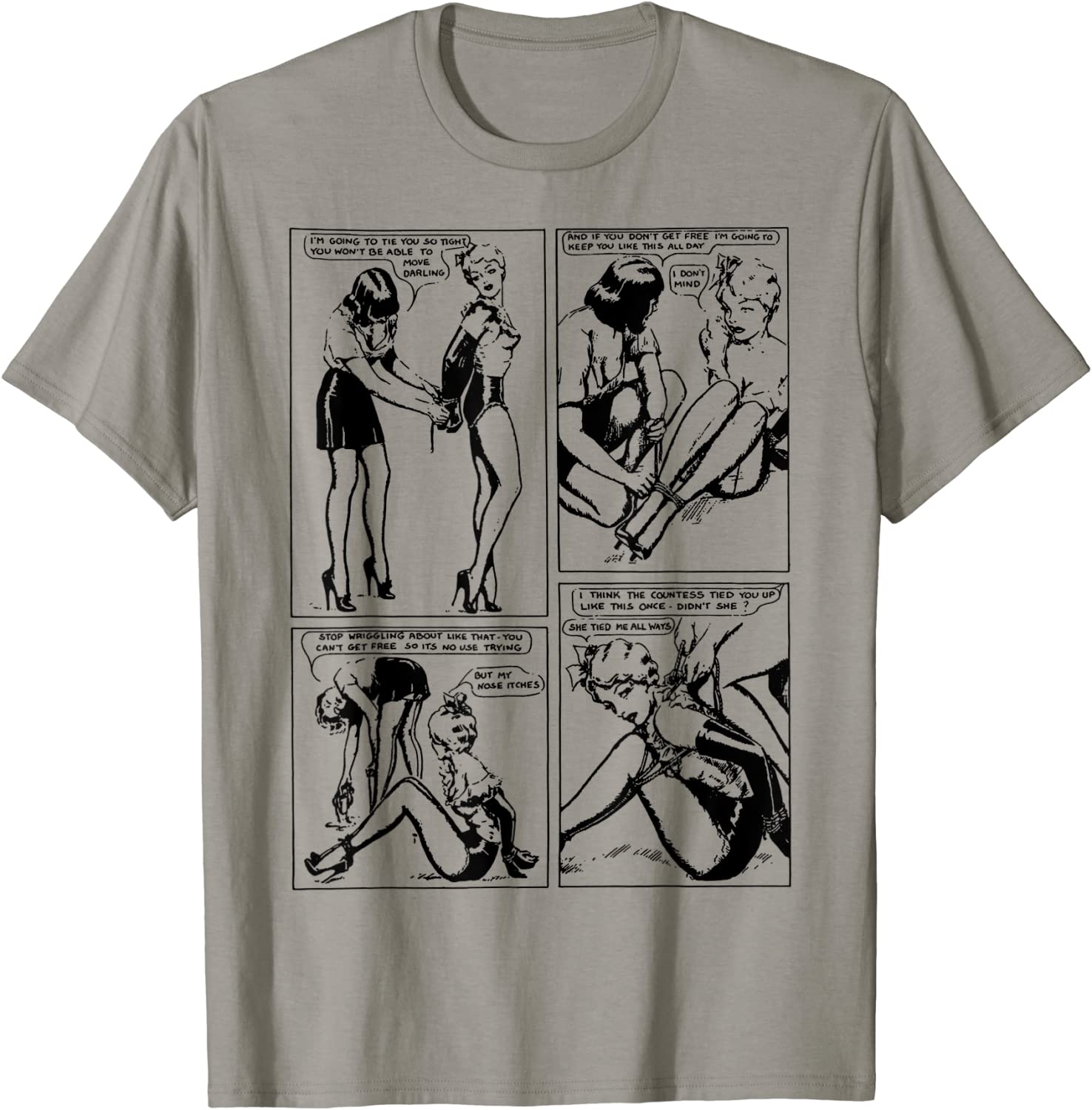 Price:$19.95 Girl In Bondage BDSM Tshirt-Pin Up Girl Shirt : Clothing, Shoes & Jewelry