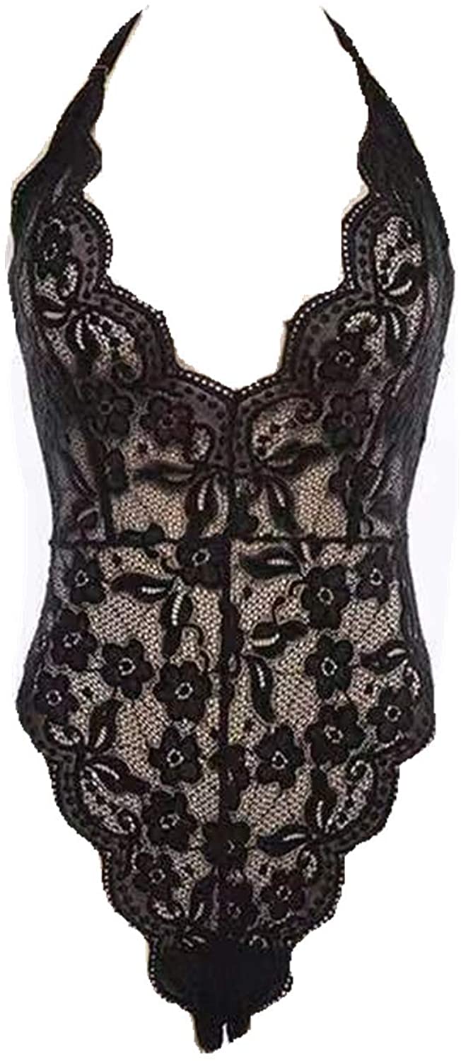 Price:$19.99 Deep V One Piece Lingerie Teddy Sexy Lace Bodysuit: Clothing, Shoes & Jewelry