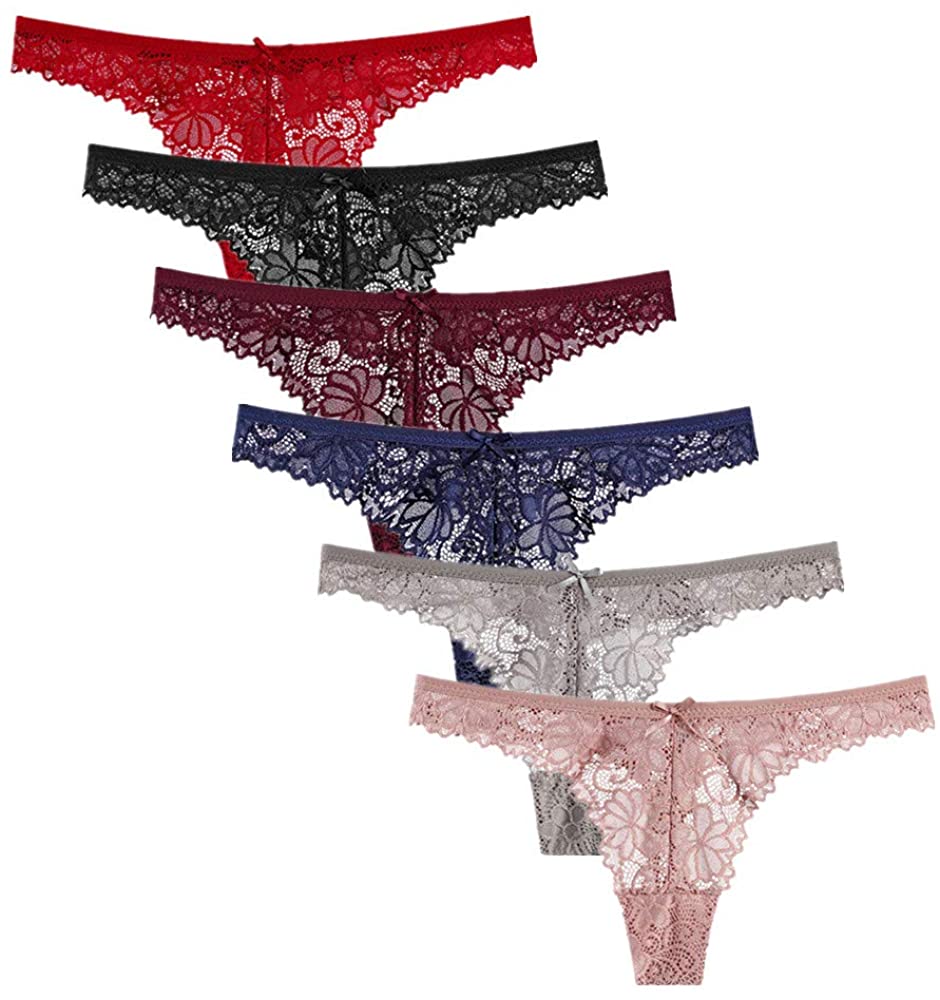 Price:$17.50 Lace Thongs Plus Size S-4XL Women Sexy G String Low Waist Panties Underwear (XL) : Clothing, Shoes & Jewelry