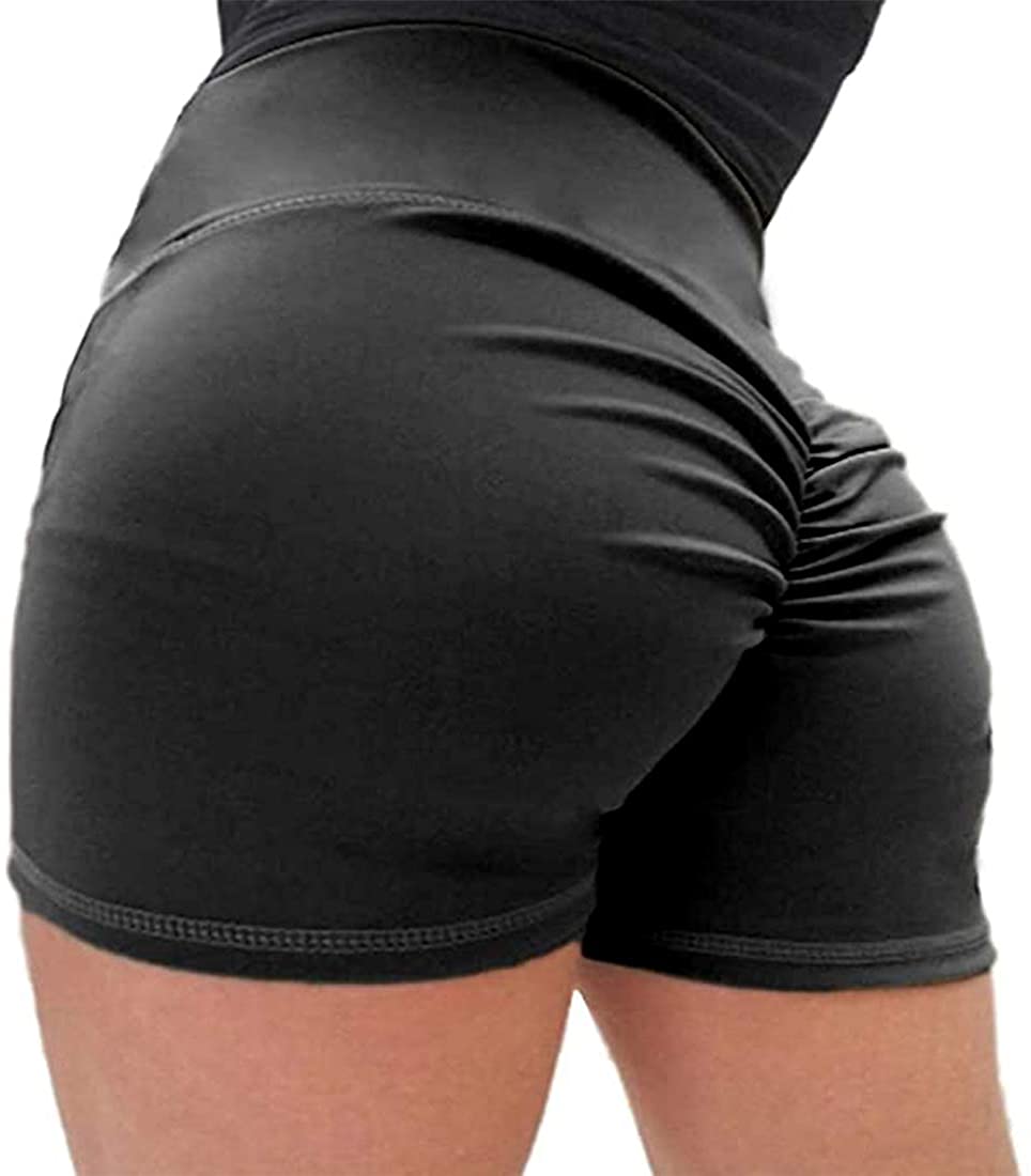 Price:$6.99 Women Scrunch Booty Yoga Shorts High Waist Tummy Control Ruched Butt Lift Push Up Fitness Gym Workout Activewear at Amazon Women’s Clothing store