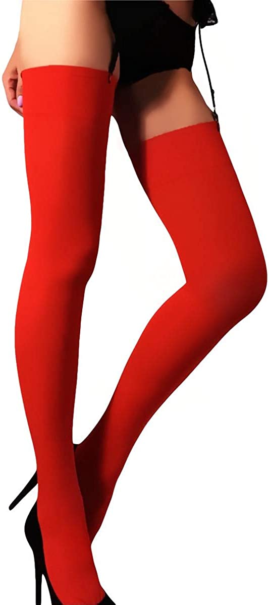 Price:$18.95 MARUTTI Stockings for Garter Belt Opaque 100 Denier at Amazon Women’s Clothing store