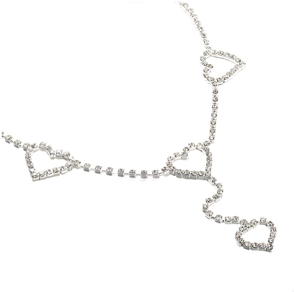 Price:$8.48 Shape Crystal Body Chain Shining Rhinestone Sexy Waist Belly Chain for Women Girls : Clothing, Shoes & Jewelry