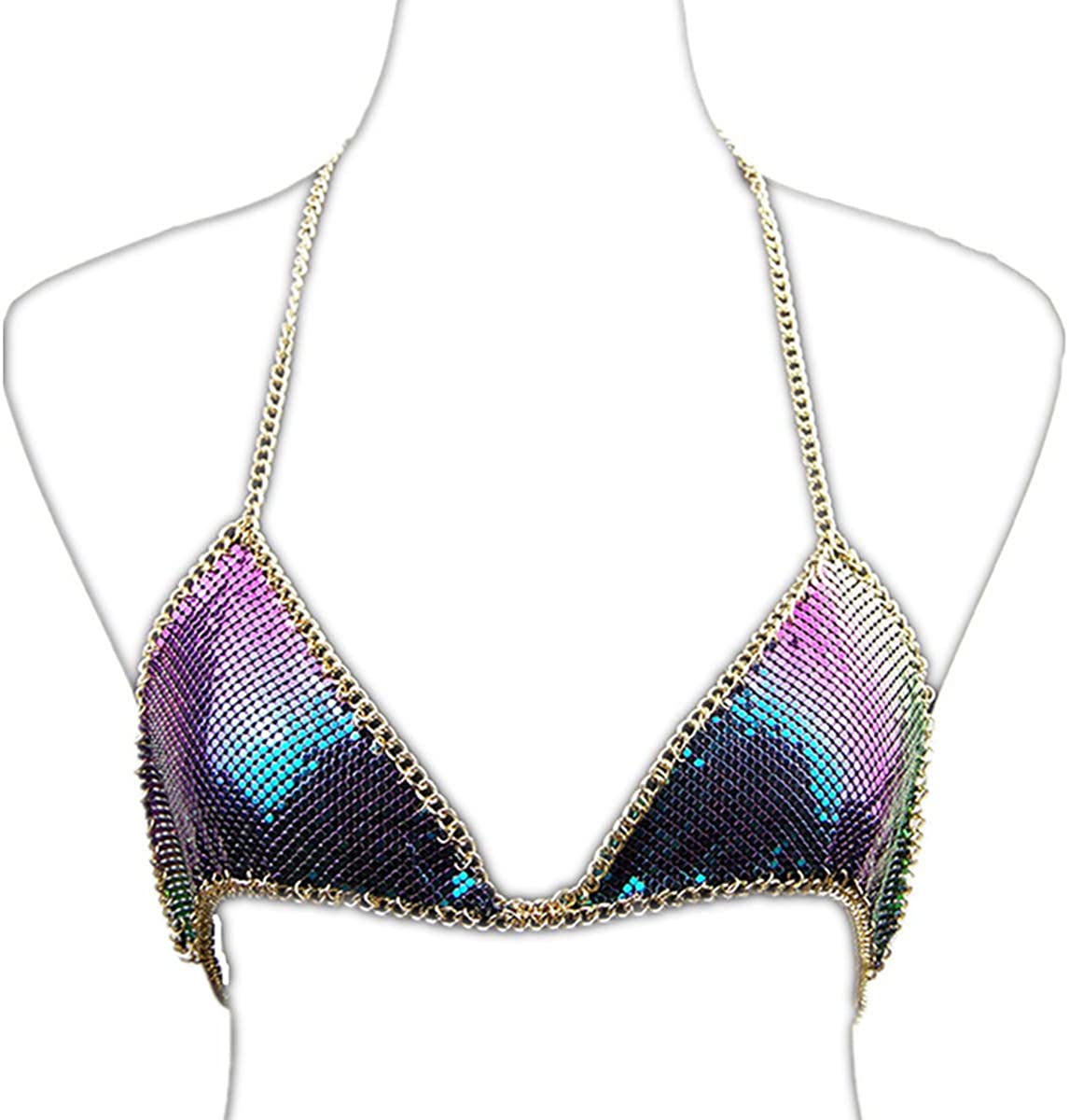 Price:$11.99 Women Fashion Body Chains Jewelry Flash Shiny Bra Bikini Chains Jewelry Sexy Bra Body Chains (Multicolor) : Clothing, Shoes & Jewelry