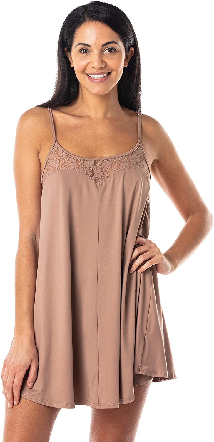 Price:$34.99 Lingerie Nightgown Lace Chemise Camisole Slip Sleepwear Nightwear at Amazon Women’s Clothing store