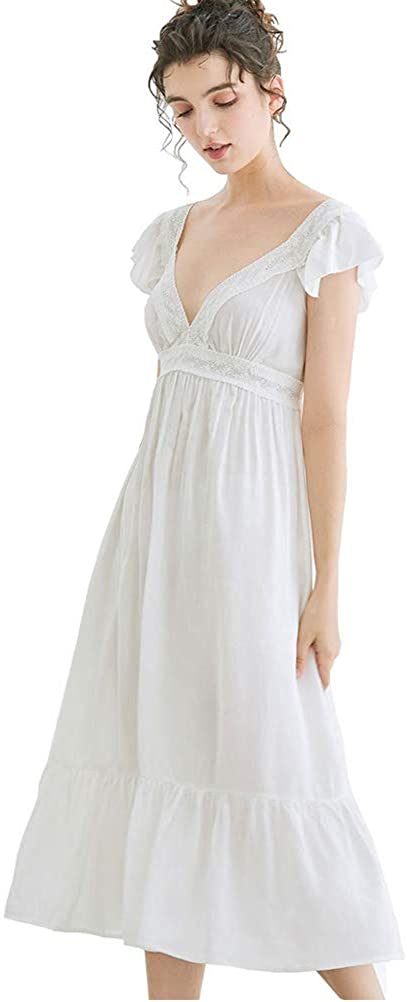 Price:$26.99 Vintage Low cut Nightgown Backless Nightdress Sleepwear Bridal Party Lounger Babydoll Chemises at Amazon Women’s Clothing store