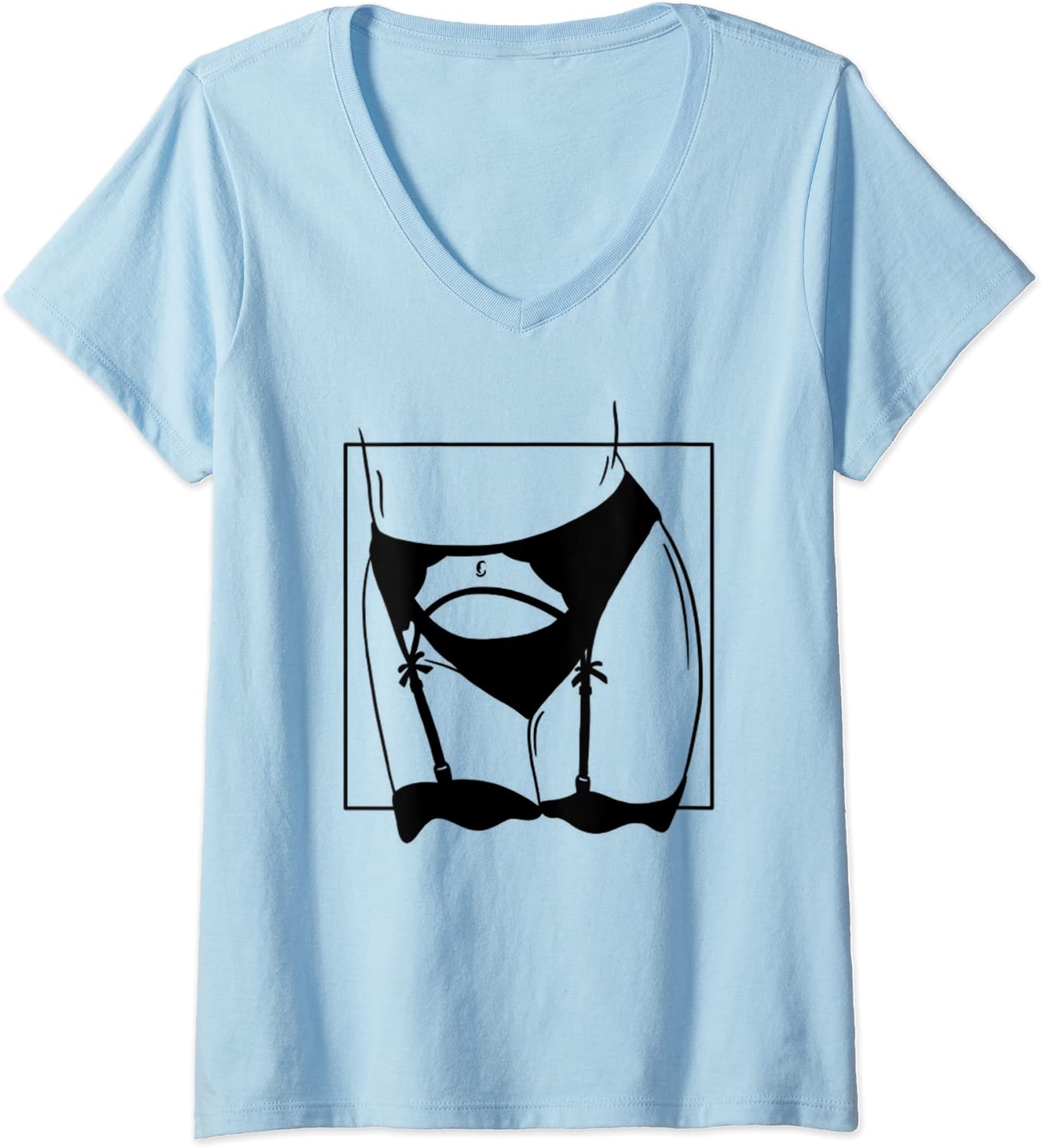 Price:$15.99 Sexy underwear T-shirt motif lingerie print women V-Neck T-Shirt : Clothing, Shoes & Jewelry