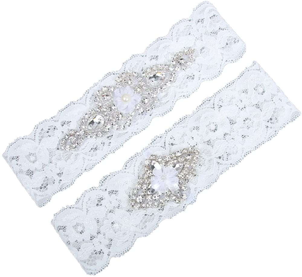 Price:$16.99 Handmade Wedding Sexy Bridal Garter Set with Rhinestones for Women at Amazon Women’s Clothing store