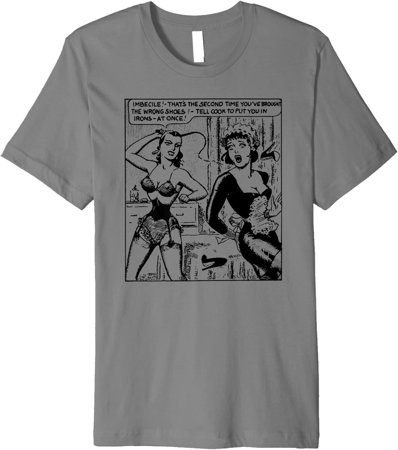 Price:$24.99 Dominatrix French Maid Costume Domination Whip Premium T-Shirt : Clothing, Shoes & Jewelry