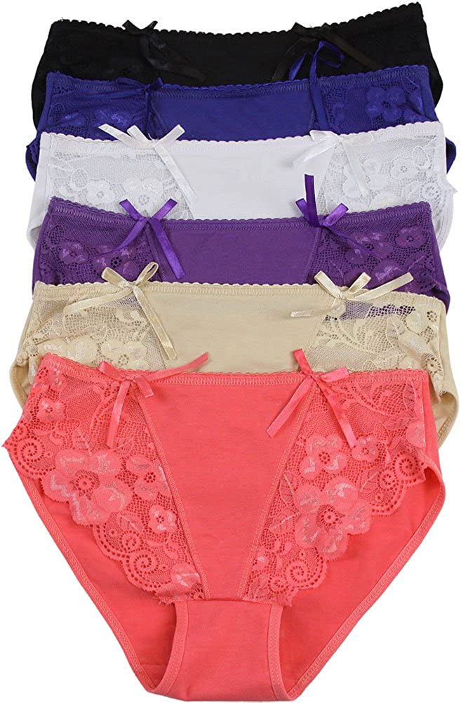 Price:$4.95 Women's Pack of 6 Assorted Styles Bikini Panties at Amazon Women’s Clothing store
