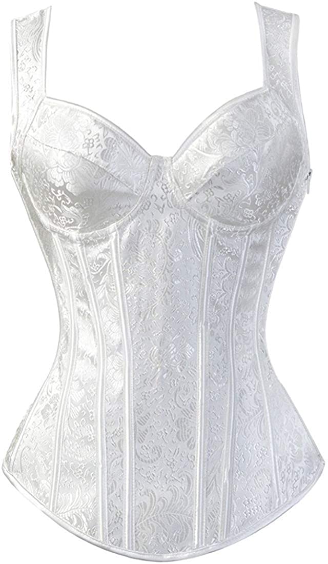 Price:$16.99 Women's Sexy Boned Lace up Push Up Shapewear Top Overbust Corset Bustier at Amazon Women’s Clothing store