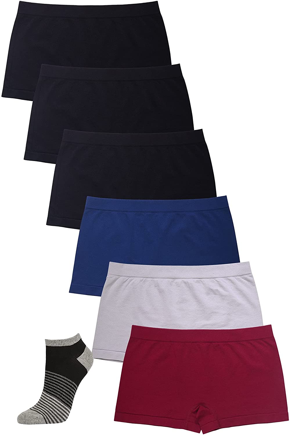 Price:$17.89 Women's Seamless Panty BoyShorts Stretch Classy Sexy Multi-6 Pack (Sexy2-6pk) at Amazon Women’s Clothing store