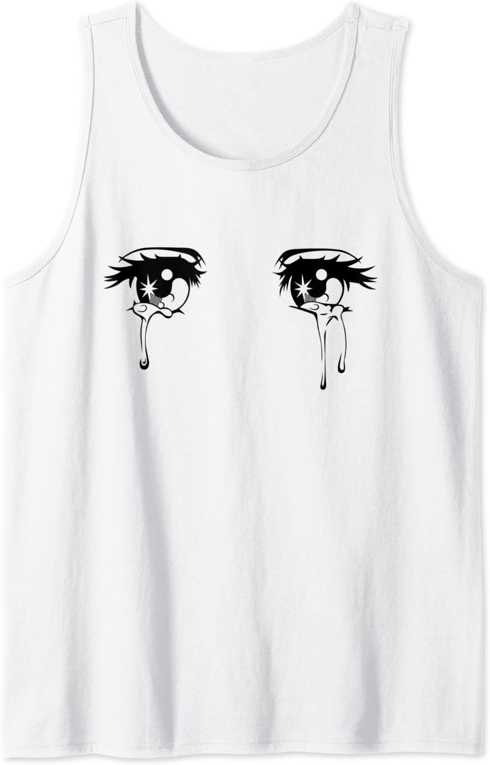 Price:$19.99 Crying Anime Tear Eyes Tank Top : Clothing, Shoes & Jewelry