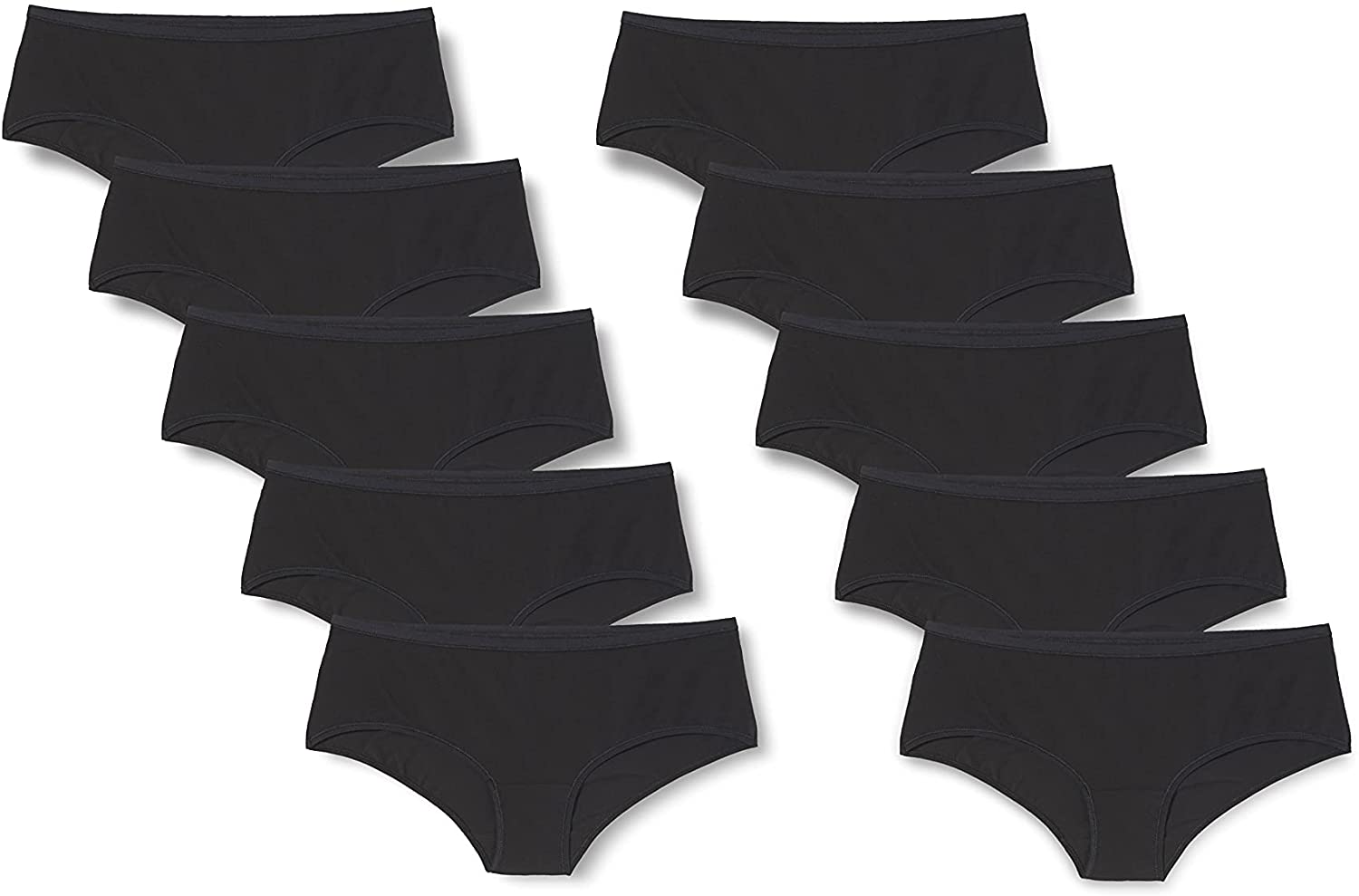 Price:$19.90 & Lilly Women's Cotton Cheeky Hipster, Pack of 10 : Clothing, Shoes & Jewelry