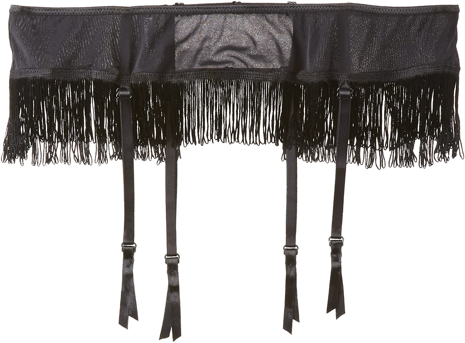 Price:$14.08 Women's Plus-Size Fringe Trimmed Mesh Garter-Skirt, Black, 3/4X : Clothing, Shoes & Jewelry