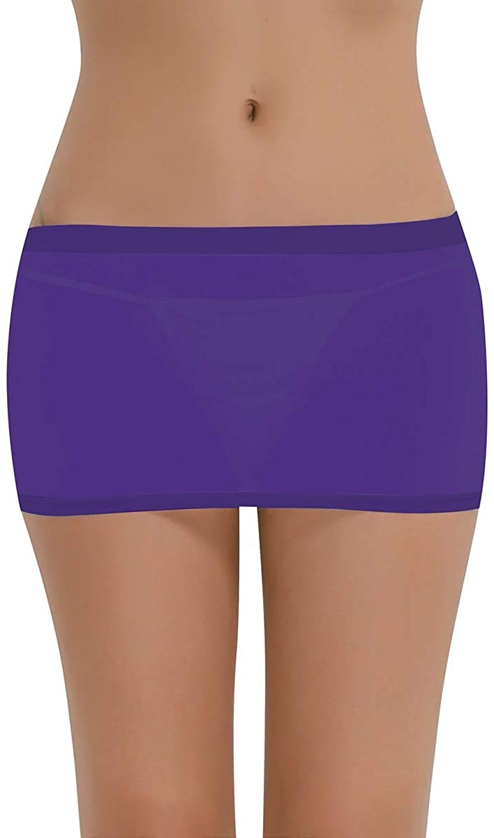 Price:$19.95 Women's Seethrough Mesh Sheer Bodycon Mini Skirt Lingerie Nightclub Fancy Dress Clubwear Purple One Size at Amazon Women’s Clothing store
