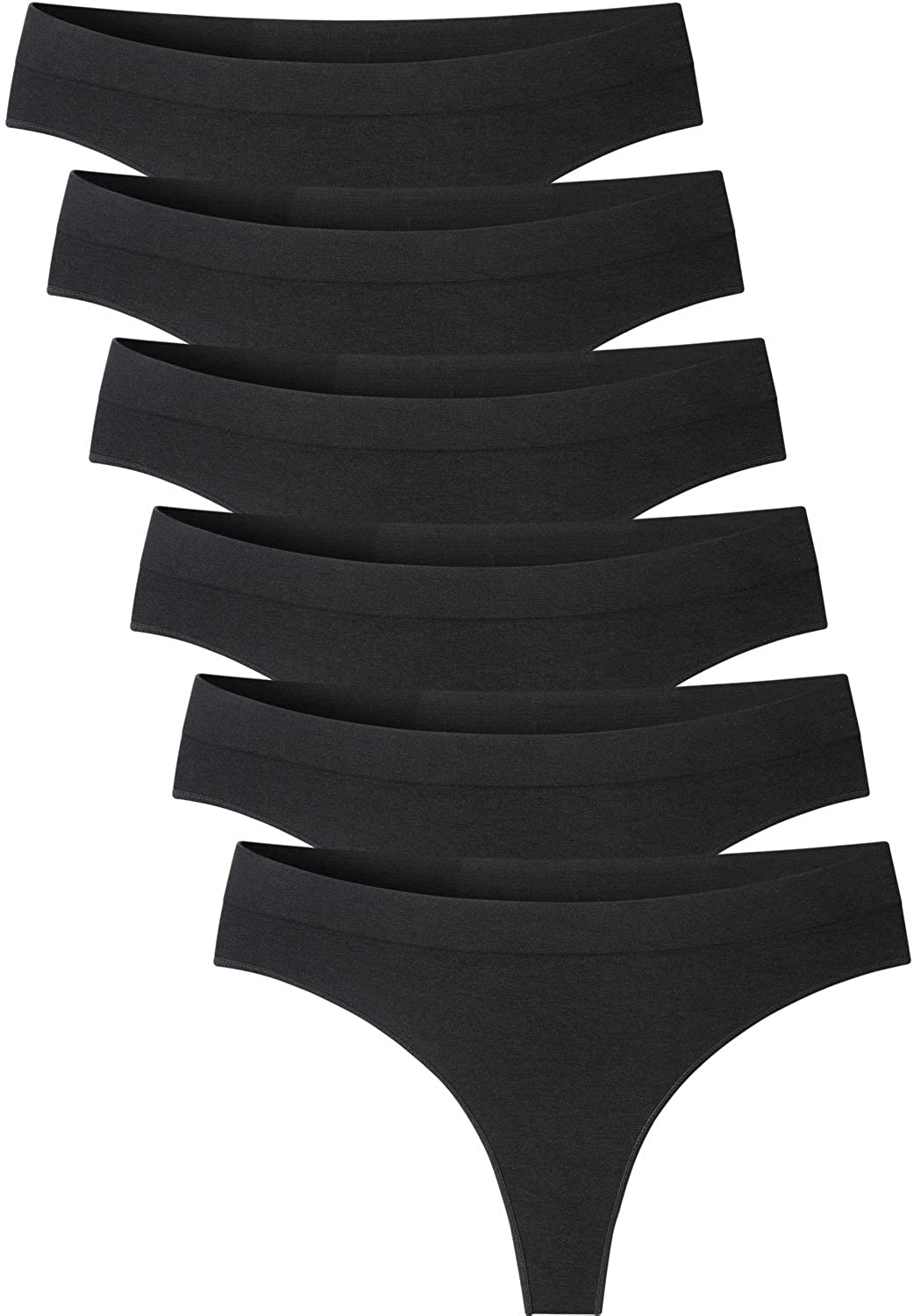Price:$19.99 Seamless Thongs for Women No Show Thong Underwear Stretch Panties 6 Pack : Clothing, Shoes & Jewelry