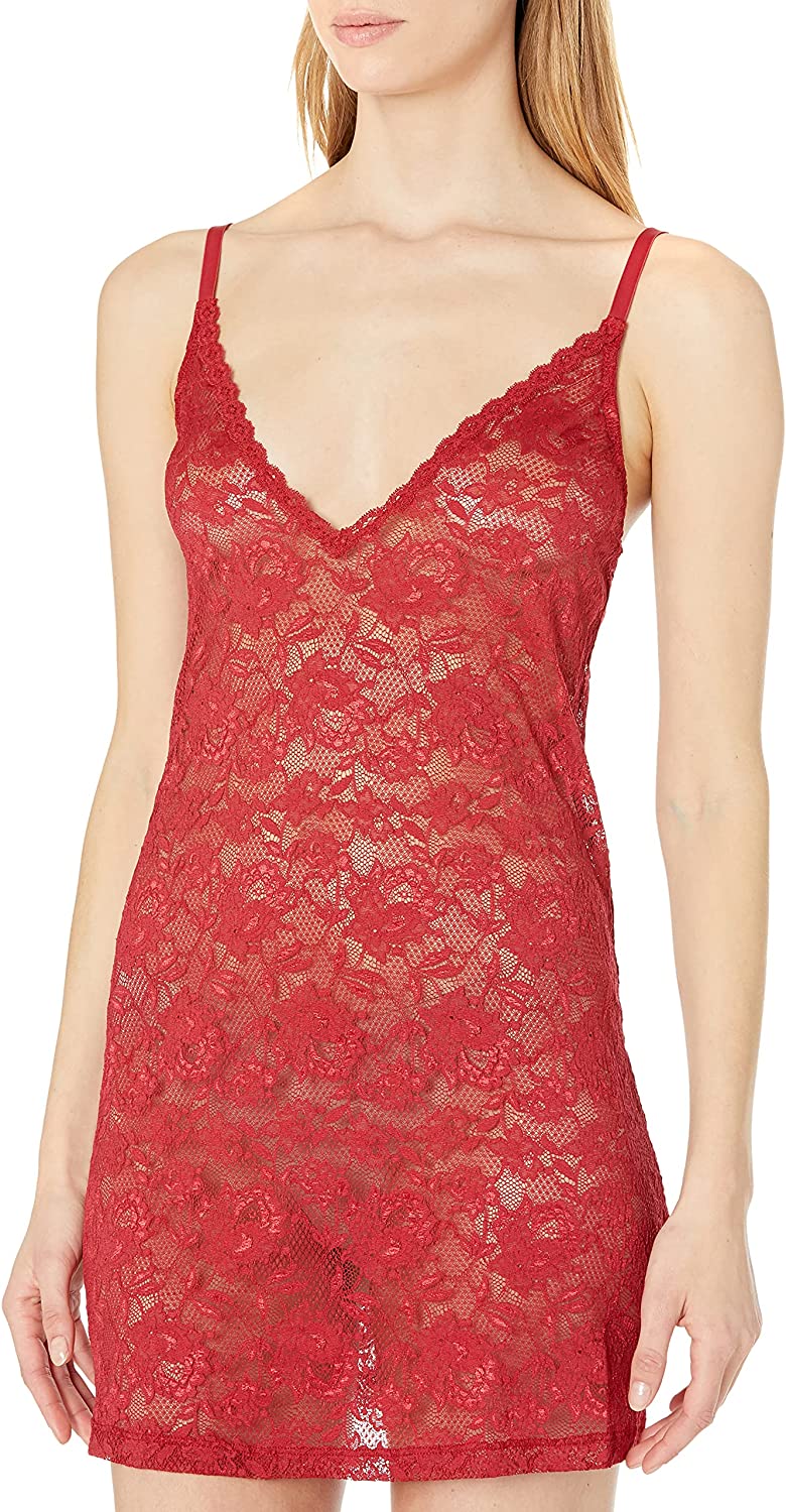 Price:$6.80 Out Women's Satin Lace Trim Chemise at Amazon Women’s Clothing store