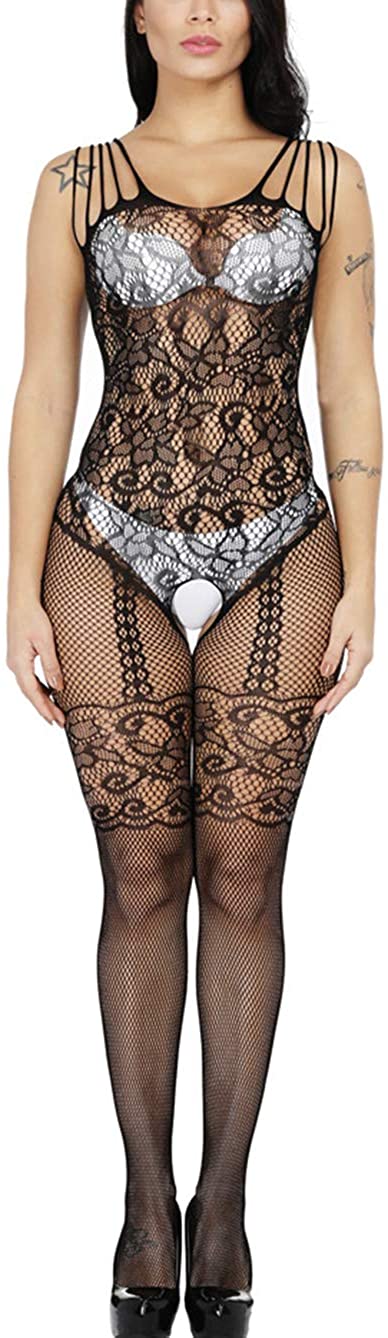 Price:$9.99 Fishnet Bodystocking Bodysuit Babydoll Lingerie Mesh Chemise Nightwear High Elasticity Lace Exotic Lingerie (Black05): Clothing, Shoes & Jewelry