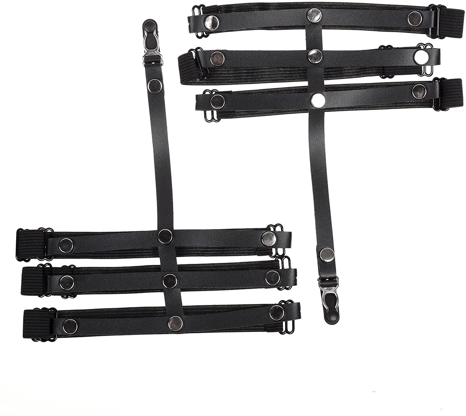 Price:$4.77 Sexy Leg Harness Garter Belts 3 Straps Elastic Punk Rivet Stud Leg Ring (Black): Clothing, Shoes & Jewelry