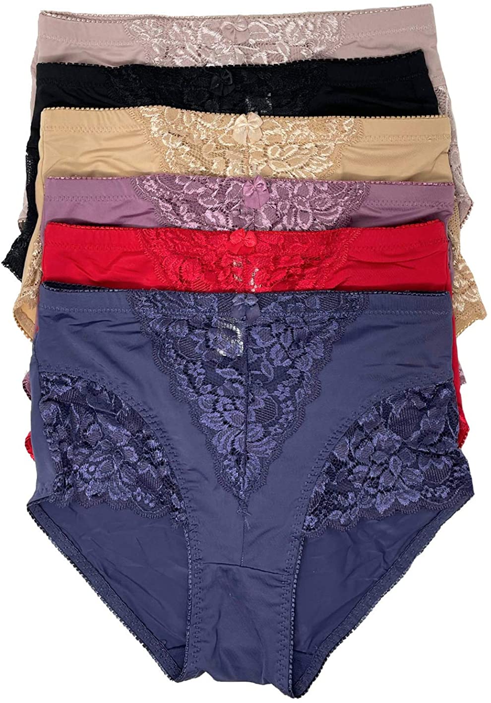 Price:$23.99 Panty Women's 6 Pack High Waist Cool Feel Brief Underwear Panties S-5xl at Amazon Women’s Clothing store
