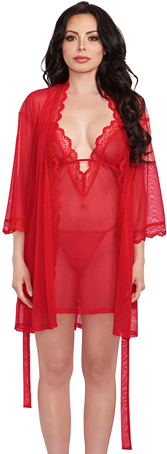 Price:$30.88 womens Robe & Chemise Set: Clothing, Shoes & Jewelry