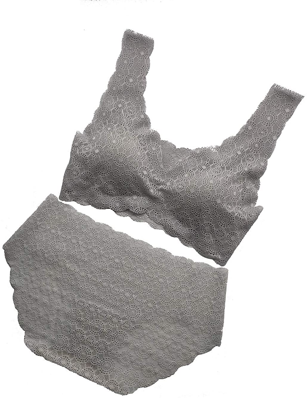 Price:$5.98 Women’s Seamless Wireless Lace Sports Bra Babydoll Comfort Lingerie Set at Amazon Women’s Clothing store
