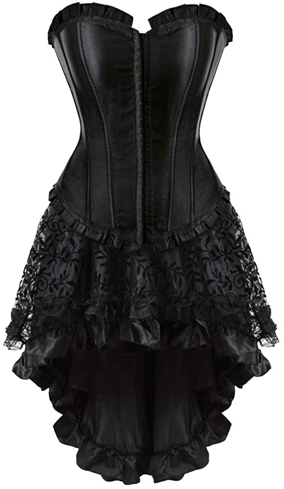Price:$41.99 for Women Solid Corset Overbust Top Bustier Suits: Clothing, Shoes & Jewelry