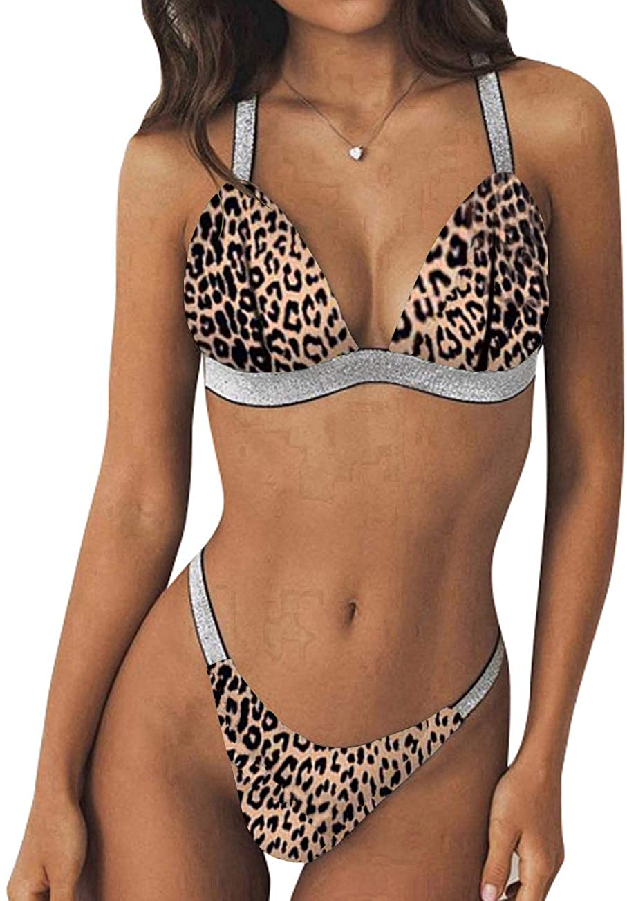 Price:$26.99 Women Triangle Thong Push Up Bikini Set Brazilian Molded Bra Swimsuit : Clothing, Shoes & Jewelry